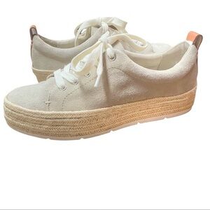 Treasure & Bond Payge Platform Leather Espadrille Lace Up Sneaker Size 9.5M